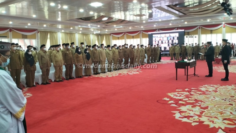 Gubernur Edy Rahmayadi Lantik 123 Pejabat Eselon