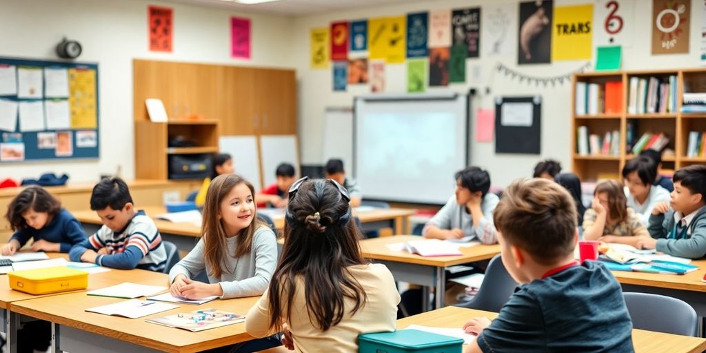 Kelas penuh siswa aktif belajar dengan berbagai metode.